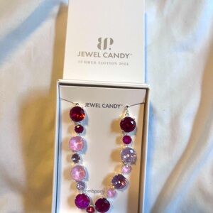 Bomb Party Jewel Candy - The Adira Silver plating Red and Pink bracelet